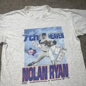 Vintage Salem Nolan Ryan Texas Rangers 7th Heaven No Hitter Tee SIZE‎ M MLB 1990